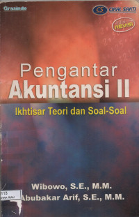 Image of PENGANTAR AKUNTANSI II IKHTISAR TEORI DAN SOAL-SOAL