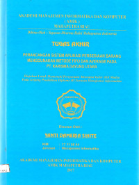 Image of PERANCANGAN SISTEM APLIKASI PERSEDIAN BARANG MENGGUNAKAN METODE FIFO DAN AVERAGE PADA PT. KARISMA DAYUNG UTARA