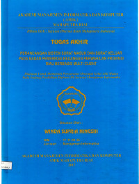 Image of PERANCANGAN SISTEM SURAT MASUK DAN SURAT KELUAR PADA BADAN PEMERIKSA KEUANGAN PERWAKILAN PROVINSI RIAU BERBASIS MULTI CLIENT