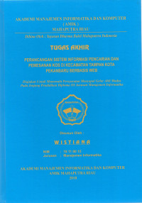 Image of PERANCANGAN SISTEM INFORMASI PENCARIAN DAN PEMESANAN KOS DI KECAMATAN TAMPAN KOTA PEKANBARU BERBASIS WEB