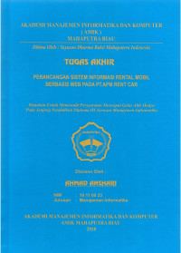 Image of PERANCANGAN SISTEM INFORMASI RENTAL MOBIL BERBASIS WEB PADA PT. APM RENT CAR