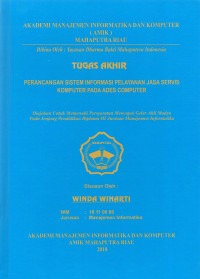 Image of PERANCANGAN SISTEM INFORMASI PELAYANAN JASA SERVIS KOMPUTER PADA ADES COMPUTER