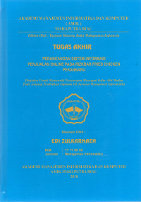 Image of PERANCANGAN SISTEM INFORMASI PENJUALAN PADA RIZKBAR FRIED CHICKEN PEKANBARU