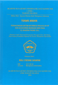 Image of PERANCANGAN SISTEM INFORMASI PENJUALAN HP DAN ACCECORIES BERBASIS WEB PADA EL-SHADDAI PHONE CELL