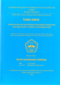 Image of PERANCANGAN SISTEM INFORMASI PENERIMAAN SISWA BARU PADA SMA NEGERI 1 RUMBIO JAYA BERBASIS WEB
