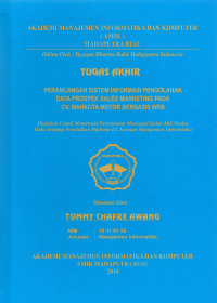 Image of PERANCANGAN SISTEM INFORMASI PENGOLAHAN DATA PROSPEK SALES MARKETING PADA CV. MAHKOTA MOTOR BERBASIS WEB