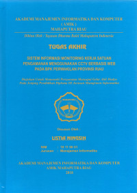 Image of SISTEM INFORMASI MONITORING KERJA SATUAN PENGAMANAN MENGGUNAKAN CCTV BERBASIS WEB PADA BPK PERWAKILAN PROVINSI RIAU