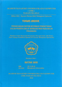 Image of PERANCANGAN SISTEM INFORMASI PEDAFTARAN CALON PESERTA DIKLAT BERBASIS WEB PADA BDLHK PEKANBARU