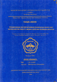 Image of PERANCANGAN SISTEM INFORMASI PERSEDIAAN SPARE PART SEPEDA MOTOR PADA PT. MEWAH KENCANA BERBASIS DEKSTOP