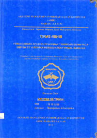 Image of PERANCANGAN SISTEM INFORMASI PENGOLAHAN TABUNGAN SISWA PADA SMP SW ST VERONIKA MENGGUNAKAN VISUL BASIC 6.0