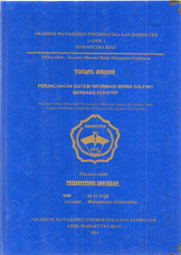 Image of PERANCANGAN SISTEM INFORMASI WISMA SALFIAH BERBASIS DEKSTOP