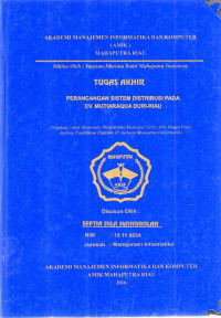 Image of PERANCANGAN SISTEM DISTRIBUSI PADA CV. MUTIARA AQUA DURI-RIAU