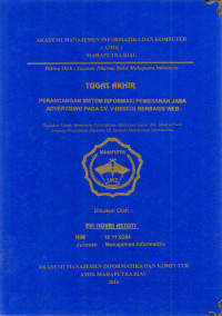 Image of PERANCANGAN SISTEM INFORMASI PEMESANAN JASA ADVERSITING CV. DESIGN BERBASIS WEB