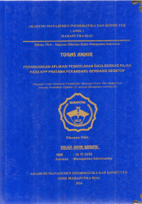 Image of PERANCANGAN APLIKASI PENGOLAHAN DATA BERKAS PAJAK PADA KPP PRATAMA PEKANBARU BERBASIS DEKSTOP