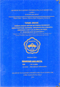 Image of PERANCANGAN SISTEM INFORMASI PROSEDUR KEIKUTSERTAAN ASURANSI JIWA SRAYA POLA SIHARTA (SIMPANAN HARI TUA) KUMPULAN PADA PT. PERKEBUNAN NUSANTARA V