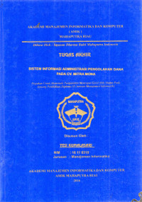 Image of SISTEM INFORMASI  ADMINISTRASI PENGOLAHAN DANA PADA CV. MITRA MONA