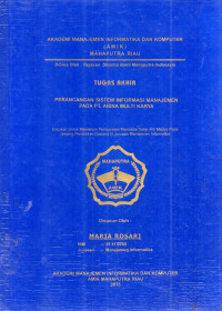 Image of PERANCANGAN SISTEM INFORMASI MANAJEMEN PADA PT. ARINA MULTI KARYA