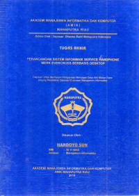 Image of PERANCANGAN SISTEM INFORMASI SISTEM INFORMASI SERVICE HANDPHONE MERK EVERCROSS BERBASIS DEKSTOP