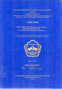 Image of PERANCANGAN APLIKASI SERVICE GARANSI PT.CHANGHONO ELECTRIC INDONESIA