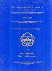 Image of PERANCANGAN SISTEM INFORMASI PENJUALAN OBAT PADA TOKO OBAT RYAN FARMA