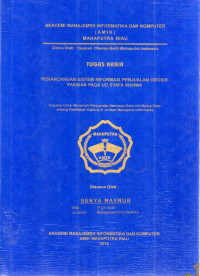 Image of PERANCANGAN SISTEM INFORMASI PENJUALAN GROSIR PAKAIAN PADA UD SYAFA MARWA