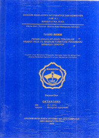 Image of PERANCANGAN APLIKASI PENJUALAN PRABOT PADA CV. MASRUM  FURNITURE PEKANBARU  BERBASIS DEKSTOP