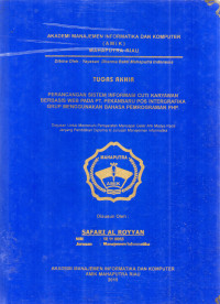 Image of PERANCANGAN SISTEM INFORMASI CUTI KARYWAN BERBASIS WEB PADA PT. PEKANBARU POS INTERGRAFIKA GRUP MENGGUNAKAN PEMROGRAMAN PHP