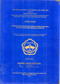 Image of PERANCANGAN SISTEM INFORMASI PENGGAJIAN PADA CV. ADITYA PRATAMA BERBASIS DEKSTOP