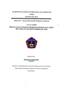 Image of PERANCANGAN SISTEM INFORMASI PEMESANAN TIKET PADA PO. HANDOYO BERBASIS WEB