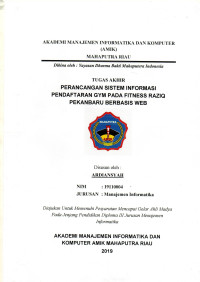 Image of PERANCANGAN SISTEM INFORMASI PENDAFTARA GYM PADA FITNES RAZIQ PEKANBARU BERBASIS WEB