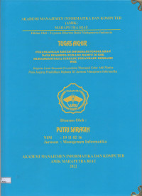 Image of perancangan sistem informasi pengolahan data mahasiswa kurang mampu di smk muhammadiyah 3 terpadu pekanbaru berbasis web