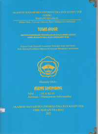 Image of sistem informasi pengelohan data sosialisasi amik mahaputra riau berbasis web