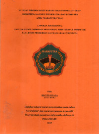 Image of ANALISA SISTEM INFORMASI MONITORING MAINTENANCE KOMPUTER PADA DINAS PEMBERDAYAAN MASYARAKAT DAN DESA