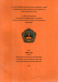 Image of ANALISA SISTEM BARANG TERHADAP KEPUASAN OTLET PADA PT. KARA SANTAN PERTAMA PEKANBARU