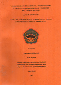 Image of ANALISA SISTEM PENGOLAHAN DATA PEGAWAI DINAS TANAMAN PANGAN HORTIKULTURA DAN PERKEBUNAN