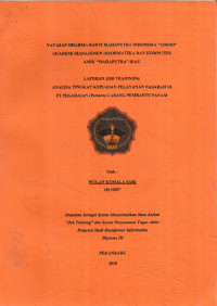 Image of ANALISA TINGKAT KEPUASAN PELAYANAN NASABAH DI  PENGADILAN (PERSERO) CABANG PEMBANTU PANAM