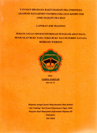 Image of PERANCANGAN SISTEM INFORMASI PENGOLAHAN DATA PENJUALAN BUKU PADA TOKO BUKU DAN PENERBIT ZANAFA BERBASIS WEB