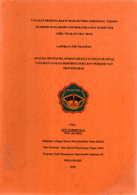 Image of ANALISA SISTEM PELAPORAN KEGIATAN DINAS DI DINAS TANAMAN PANGAN HORTIKULTURA DAN PERKEBUNAN PROVINSI RIAU