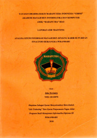 Image of ANALISA SISTEM INFORMASI MANAJEMEN JENJANG KARIR DI PT-RIFAN FINACINDO BERJANGKA PEKANBARU