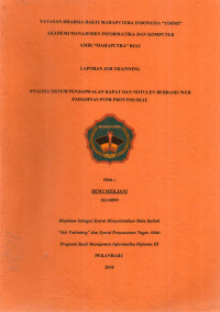 Image of ANALISA SISTEM PENJADWALAN  RAPAT DAN NOTULEN BERBASIS WEB PADA DINAS PUPR ROV.RIAU