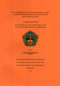 Image of ANALISA SISTEM PELAYANAN MASYARAKAT PADA KANTOR KECAMATAN BUKIT RAYA PEKANBARU