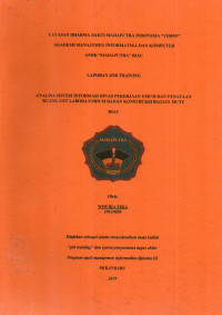 Image of ANALISA SISTEM INFORMASI DINAS PEKERJAAN UMUM DAN PENATAAN RUANG UPT LABORATORIUM BAHAN KONTRUKSI BAGIAN MUTU RIAU