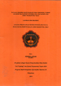 Image of ANALISA PERANCANGAN SISTEM PENGOLAHAN DATA PENGUNJUNG PERPUSTAKAAN AMIK MAHAPUTRA RIAU