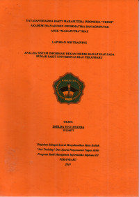 Image of ANALISA SISTEM INFORMASI REKAM MEDIS RAWAT INAP PADA RUMAH SAKIT UNIVERSITAS RIAU PEKANBARU