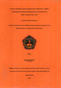 Image of ANALISA SISTEM PERANCANGAN PENGOLAHAN DATA BUKU PADA PERPUSTAKAAN AMIK MAHAPUTRA RIAU