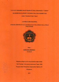 Image of ANALISA SISTEM EVALUASI KEGIATAN PELATIHAN BALATMAS PEKANBARU