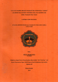 Image of ANALISA SISTEM PENJUALAN BARANG PADA KELUARGA CELLULER