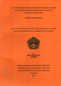 Image of ANALISA SISTEM PENGOLAHAN DATA JENIS BUKU DAN JENIS ANGGOTA DI PERPUSTAKAAN AMIK MAHAPUTRA RIAU