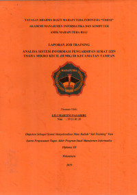 Image of ANALISA SISTEM INFORMASI PENGARSIPAN SURAT IZIN USAHA MIKRO KECIL (IUMK) DI KECAMATAN TAMPAN