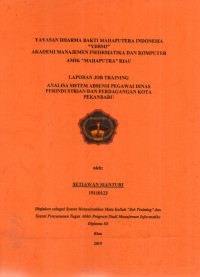 Image of ANALISA SISTEM ABSENSI PEGAWAI DINAS PERINDUSTRIAN DAN PERDAGANGAN KOTA PEKANBARU